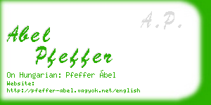 abel pfeffer business card